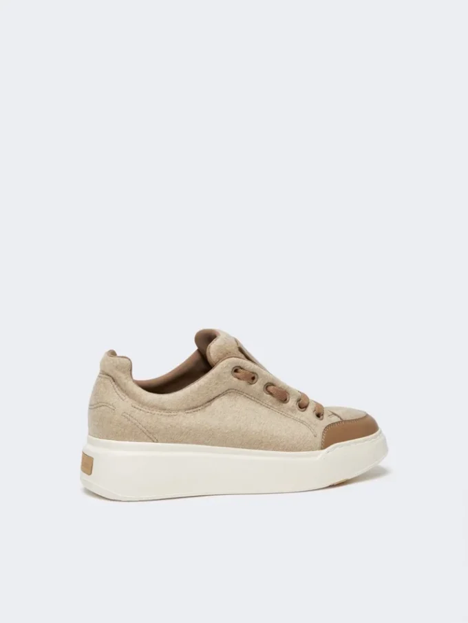 Water-repellent cashmere trainers, beige Water-repellent cashmere trainers, beige