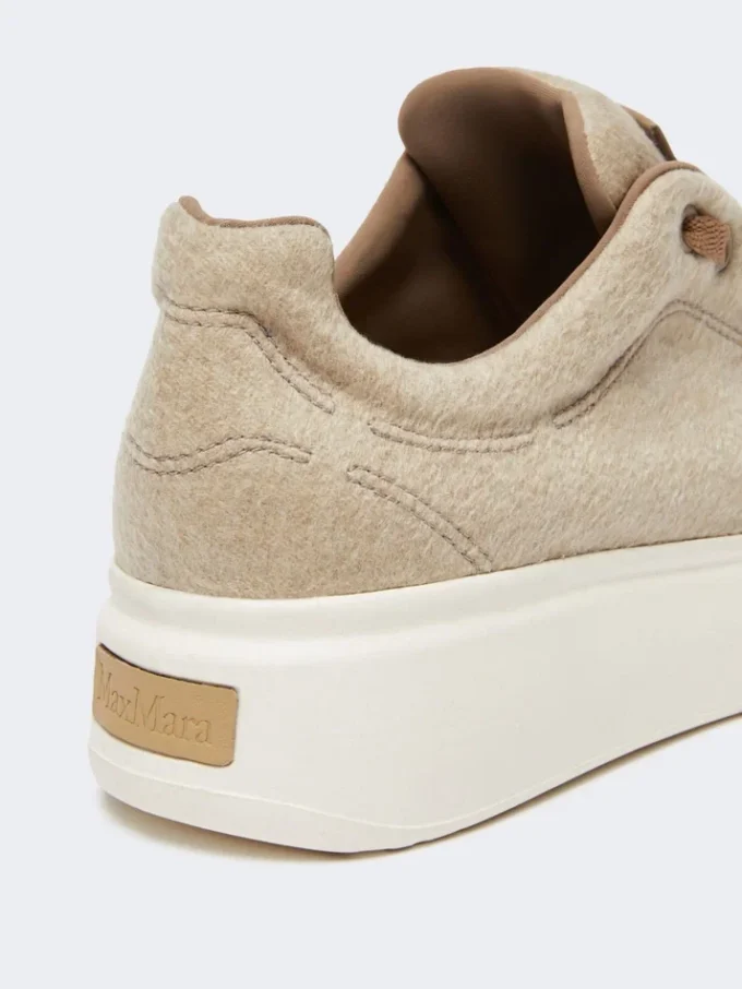 Water-repellent cashmere trainers, beige Water-repellent cashmere trainers, beige