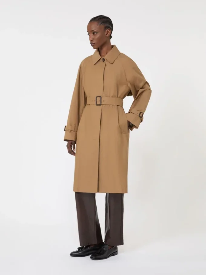 Water-repellent cotton-blend trench coat, brown Water-repellent cotton-blend trench coat, brown
