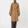 Water-repellent cotton-blend trench coat, brown Water-repellent cotton-blend trench coat, brown