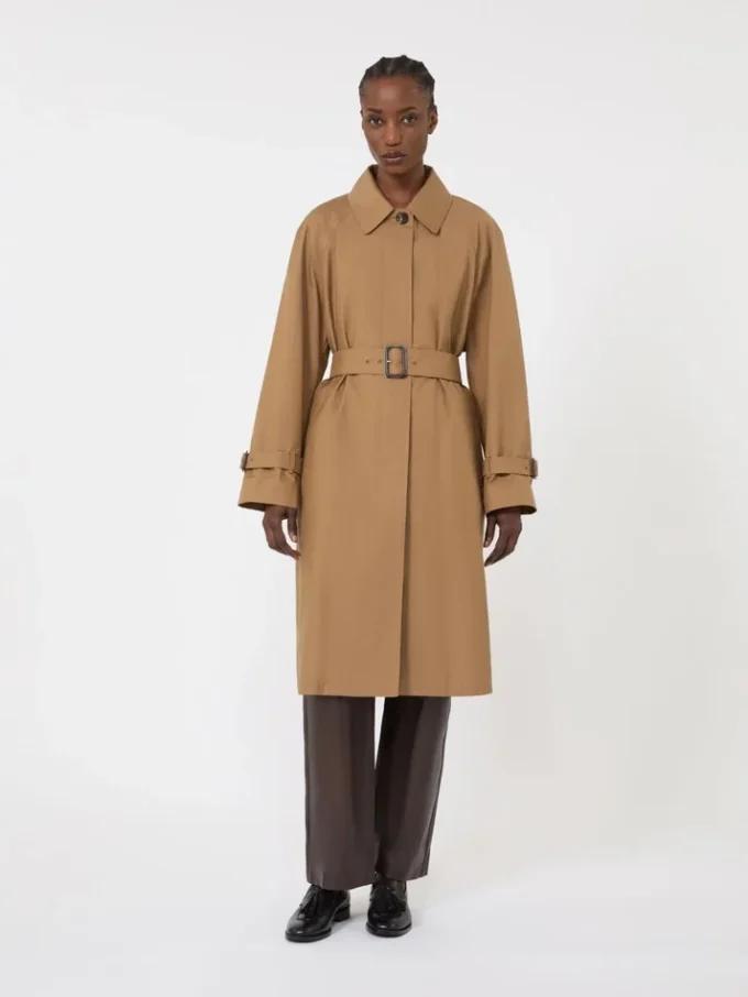 Water-repellent cotton-blend trench coat, brown Water-repellent cotton-blend trench coat, brown