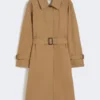 Water-repellent cotton-blend trench coat, brown Water-repellent cotton-blend trench coat, brown