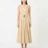 Water-repellent gabardine dress, beige Water-repellent gabardine dress, beige