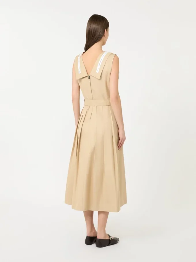 Water-repellent gabardine dress, beige Water-repellent gabardine dress, beige