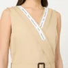 Water-repellent gabardine dress, beige Water-repellent gabardine dress, beige