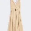 Water-repellent gabardine dress, beige Water-repellent gabardine dress, beige