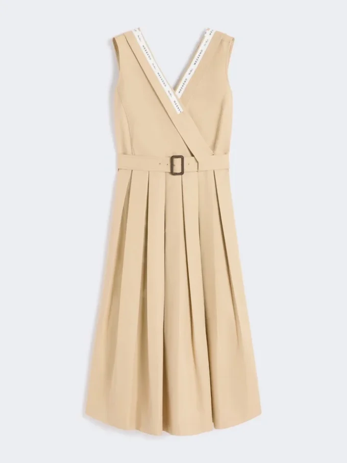 Water-repellent gabardine dress, beige Water-repellent gabardine dress, beige
