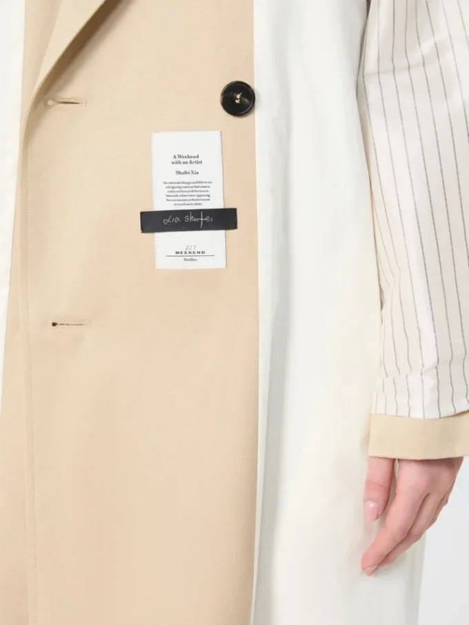 Water-repellent gabardine trench coat with print, plum Water-repellent gabardine trench coat with print, plum