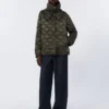 Water-repellent quilted canvas down jacket, dark green Water-repellent quilted canvas down jacket, dark green