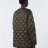 Water-repellent quilted canvas down jacket, dark green Water-repellent quilted canvas down jacket, dark green