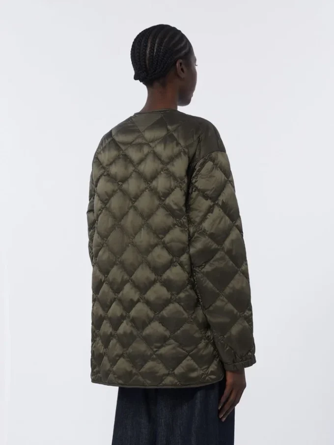 Water-repellent quilted canvas down jacket, dark green Water-repellent quilted canvas down jacket, dark green
