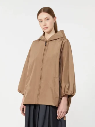 Water-repellent taffeta jacket, camel