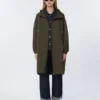 Water-repellent taffeta parka, green