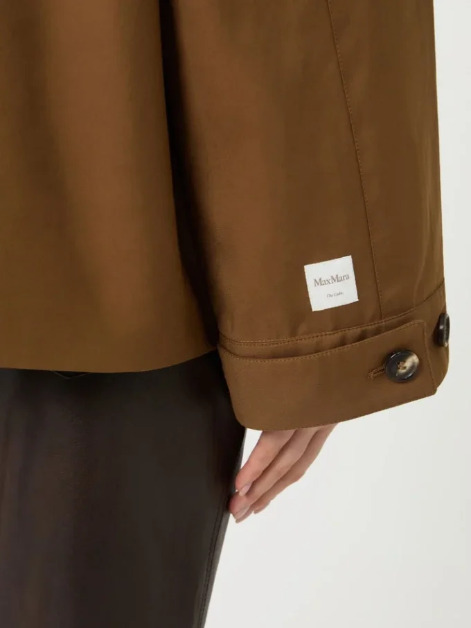 Water-repellent twill jacket, tobacco