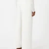 Wide-fit cotton and linen trousers, white Wide-fit cotton and linen trousers, white