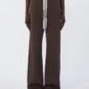 Wide-fit jersey trousers, chocolate Wide-fit jersey trousers, chocolate