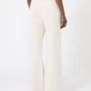 Wide-fit jersey trousers, ecru Wide-fit jersey trousers, ecru