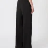 Wide-fit stretch wool trousers, black Wide-fit stretch wool trousers, black