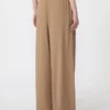 Wide-fit washed silk trousers, hazelnut brown Wide-fit washed silk trousers, hazelnut brown