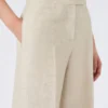 Wide-leg trousers in linen drill, sand Wide-leg trousers in linen drill, sand
