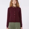 Wool and cashmere cardigan, bordeaux Wool and cashmere cardigan, bordeaux