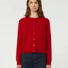 Wool and cashmere cardigan, red Wool and cashmere cardigan, red