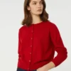 Wool and cashmere cardigan, red Wool and cashmere cardigan, red