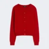 Wool and cashmere cardigan, red Wool and cashmere cardigan, red