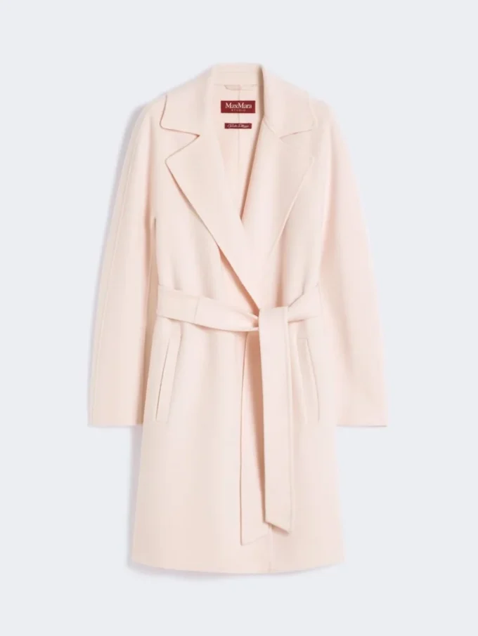 Wool and cashmere coat, pink