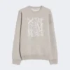 Wool and cashmere crew-neck sweater, beige Wool and cashmere crew-neck sweater, beige