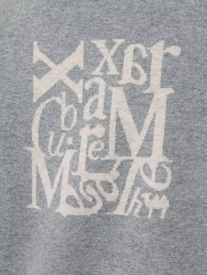 Wool and cashmere hooded cardigan, medium grey Wool and cashmere hooded cardigan, medium grey