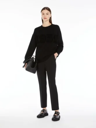 Wool and cashmere jumper, black