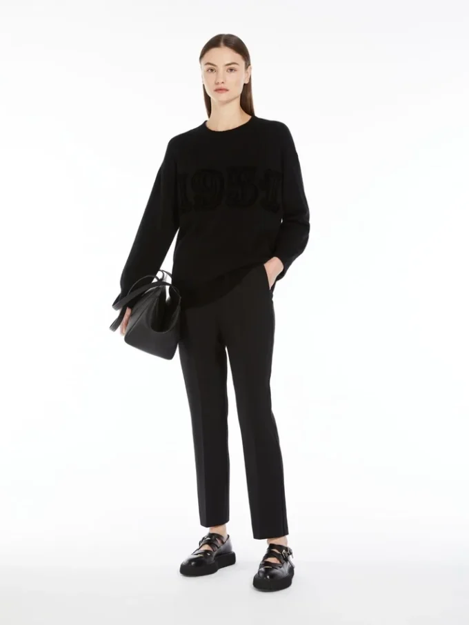 Wool and cashmere jumper, black Wool and cashmere jumper, black
