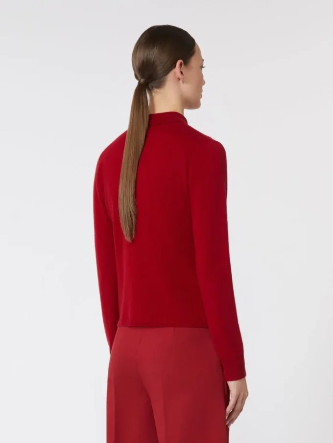 Wool and cashmere slim sweater, dark red Wool and cashmere slim sweater, dark red