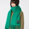 Wool and cashmere stole, emerald Wool and cashmere stole, emerald