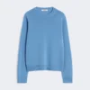 Wool and cashmere sweater with patch detail, avio Wool and cashmere sweater with patch detail, avio