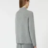 Wool and cashmere yarn polo-neck sweater, medium grey Wool and cashmere yarn polo-neck sweater, medium grey