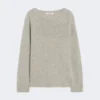 Wool and cashmere yarn sweater, beige Wool and cashmere yarn sweater, beige