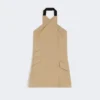Wool and silk poplin sleeveless jacket, camel Wool and silk poplin sleeveless jacket, camel