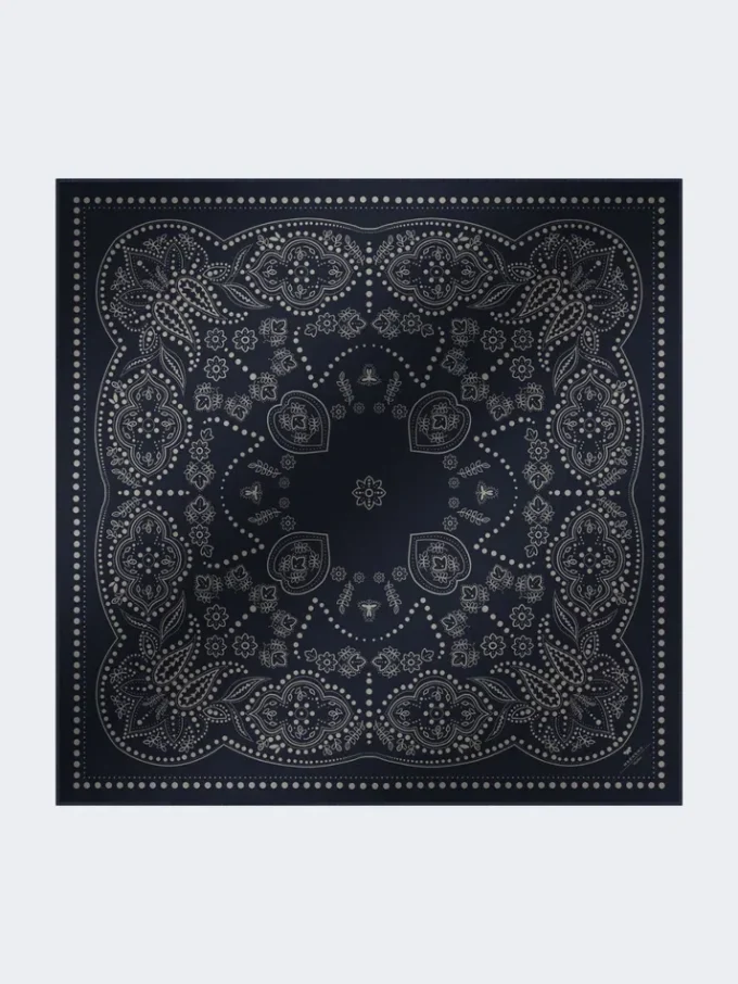 Wool and silk stole, midnightblue Wool and silk stole, midnightblue