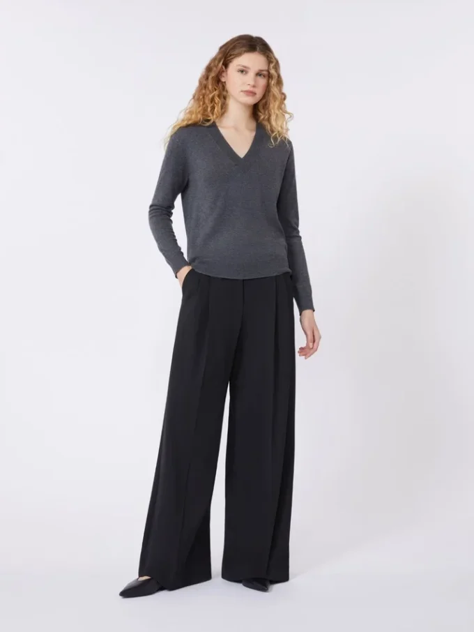 Wool-blend trousers, black Wool-blend trousers, black