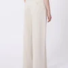 Wool-blend trousers, ivory Wool-blend trousers, ivory