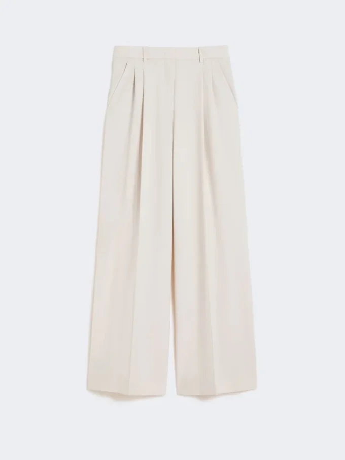 Wool-blend trousers, ivory Wool-blend trousers, ivory
