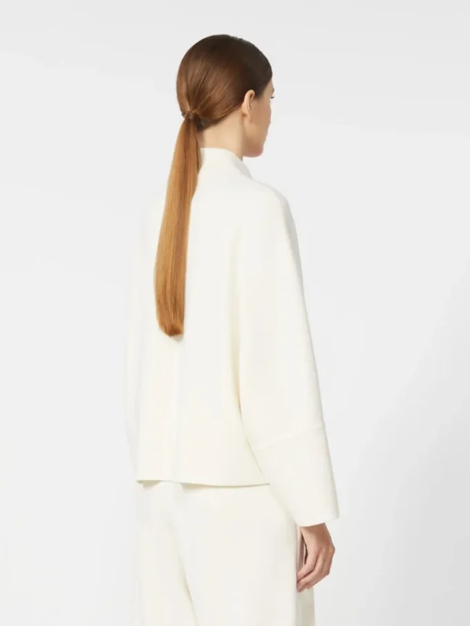 Wool boxy cardigan, silk Wool boxy cardigan, silk