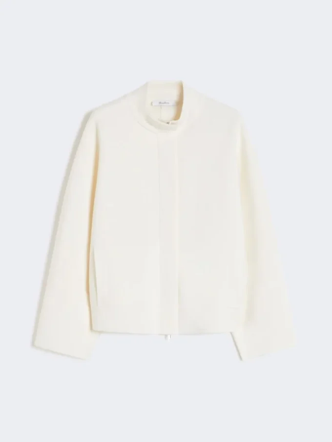 Wool boxy cardigan, silk Wool boxy cardigan, silk