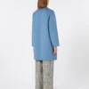Wool broadcloth midi coat, light blue