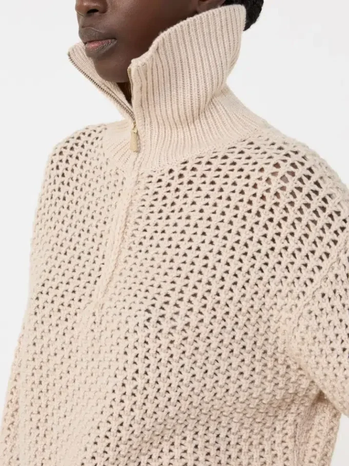 Wool, cashmere and lurex sweater, albino