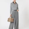 Wool, cashmere and lurex sweater, light grey