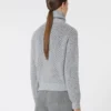 Wool, cashmere and lurex sweater, light grey