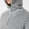Wool, cashmere and lurex sweater, light grey